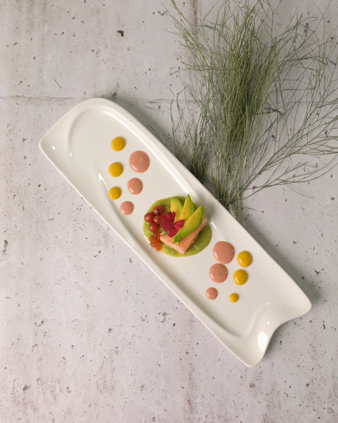 Bandeja Sushi 14" Blanca Premium