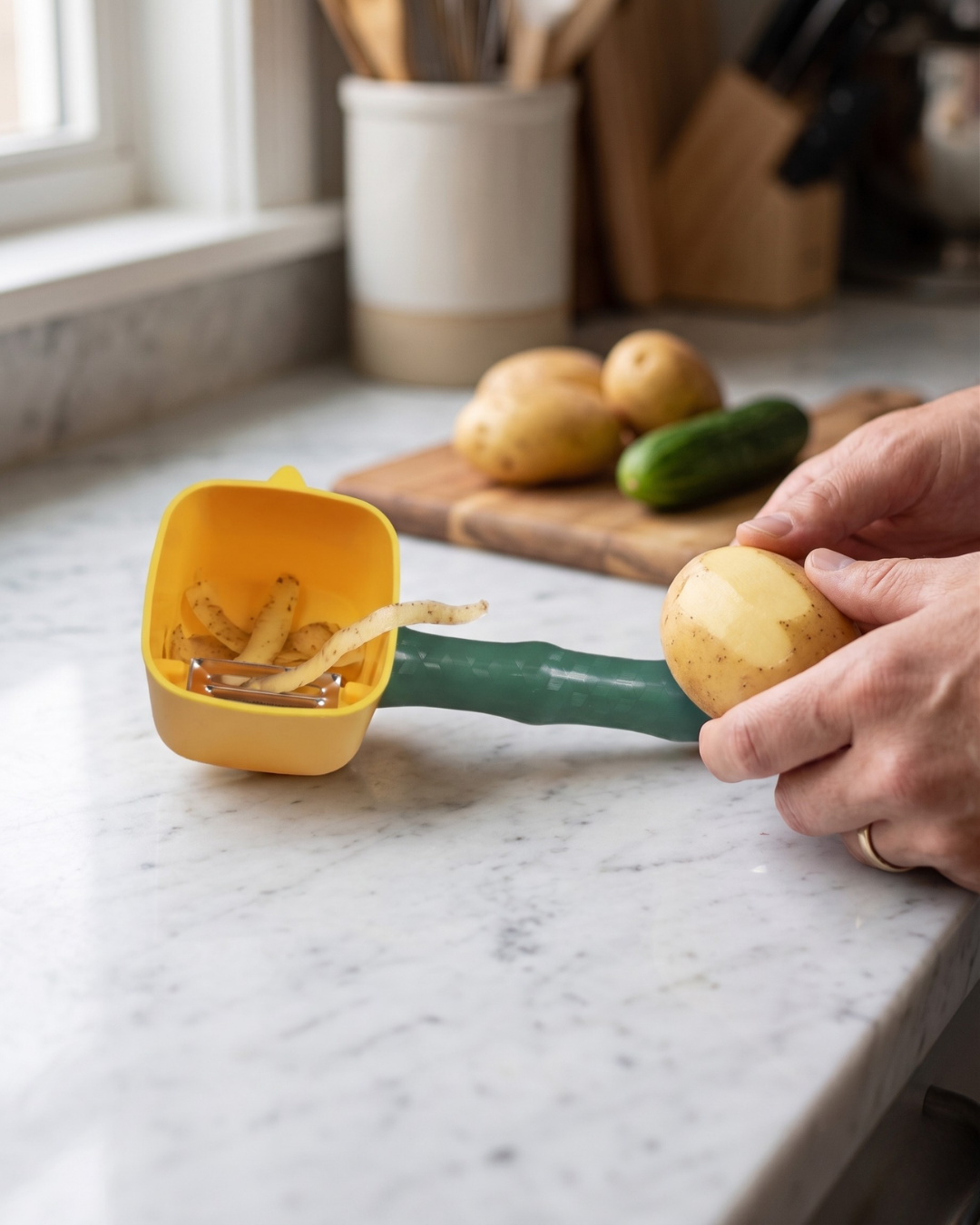 Pelador de Verduras con Recipiente Integrado